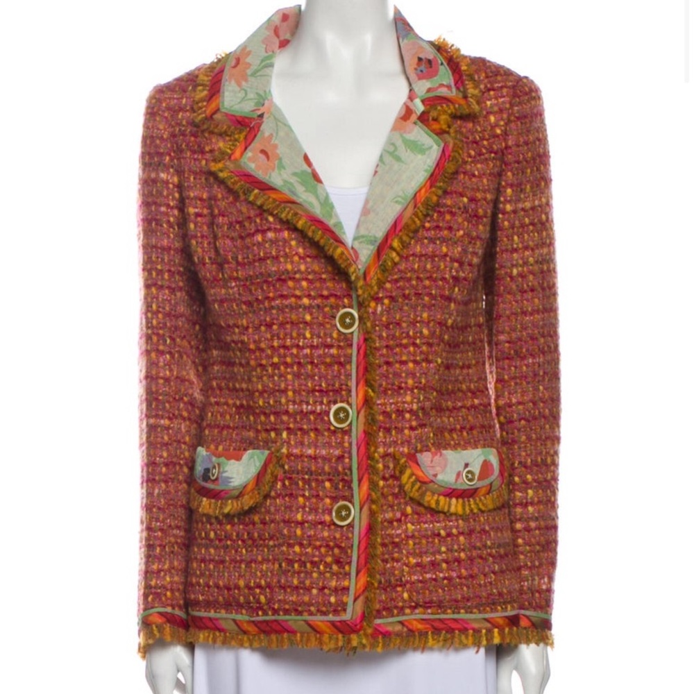 Koos Van den Akker Women's Multicolor Tweed pattern Jacket